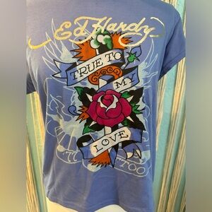 NWT ED Hardy tattoo flash top